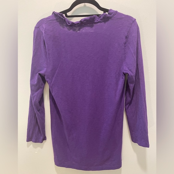J. Crew Purple Cotton Top | Women’s Size Large - Picture 2 of 4